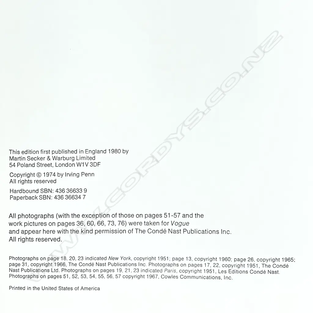 IRVING PENN: WORLDS IN A SMALL ROOM Image 1++